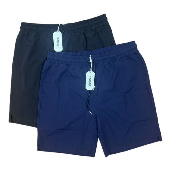 COOFANDY Men's 2 Pack Gym Workout Shorts 7 Inch Quick Dry Athletic Pockets Large - Picture 3 of 15